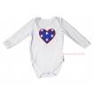 American's Birthday White Baby Jumpsuit & American Star Heart Print TH575